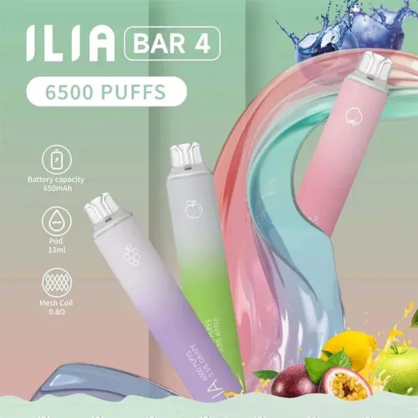 ILIA拋棄式6500口一次性電子煙 | 25種口味 | 13ml大容量 | 高續航 · 濃郁口感 | 台灣現貨:圖片 3